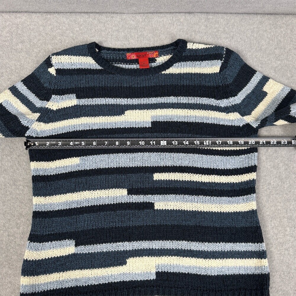 Vintage Skyr Sweater Womens Size M Striped Chunky Knit - Picture 7 of 12